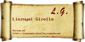 Lisznyai Gizella névjegykártya