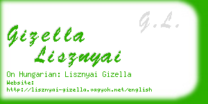 gizella lisznyai business card